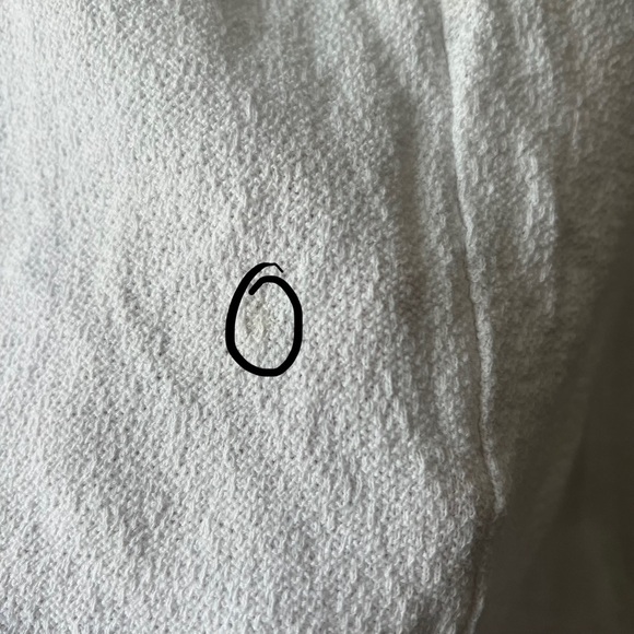 Madewell White Textured Tie Front Top Size Medium - Picture 3 of 7